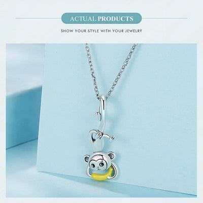 925 Sterling Silver Monkey Pendant For Diy Bracelets