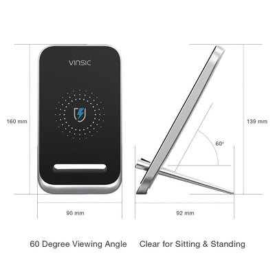 5V 1A Qi Wireless Fast Charger Vinsic Compatible