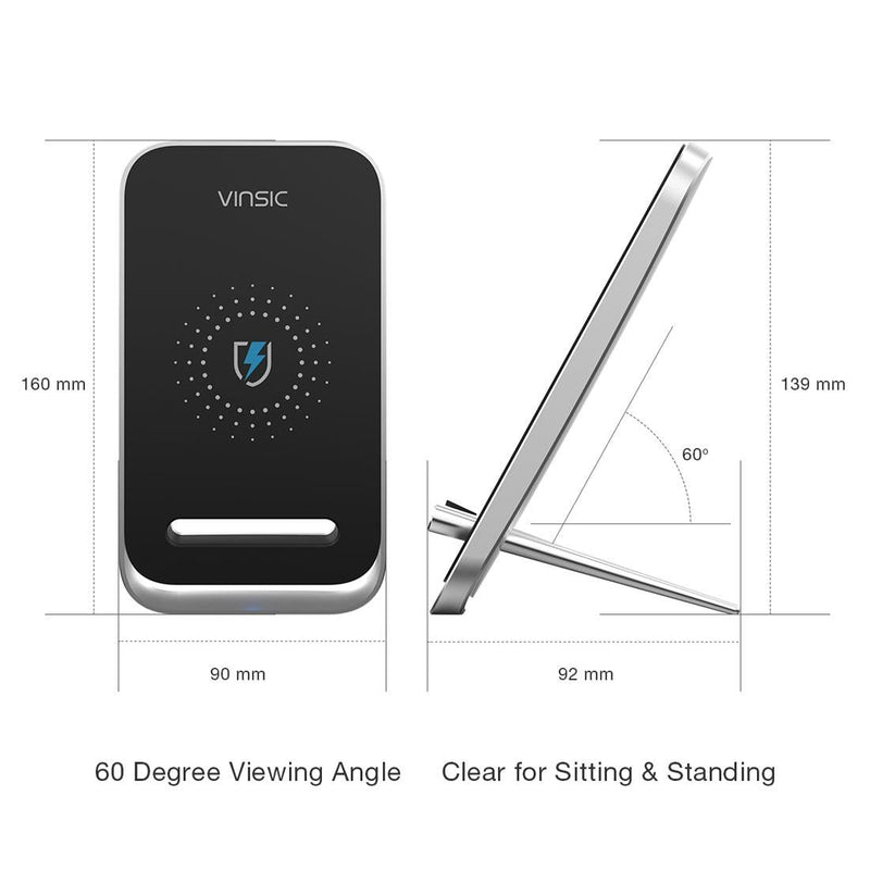 5V 1A Qi Wireless Fast Charger Vinsic Compatible