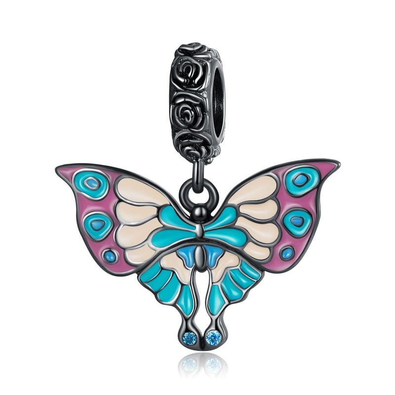 925 Sterling Silver Artistic Butterfly Pendant For Diy Bracelets & Necklaces
