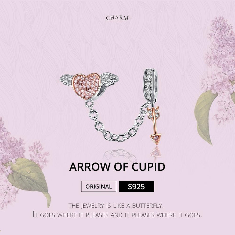 925 Sterling Silver Heart Safety Chain For Diy Bracelets