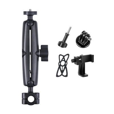 25mm Ballhead Car Seat Mount for Action Cameras with Phone Clamp and Anti-lost Case
