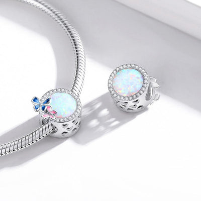 925 Sterling Silver Spring Butterfly Beads For Diy Bracelets & Necklaces