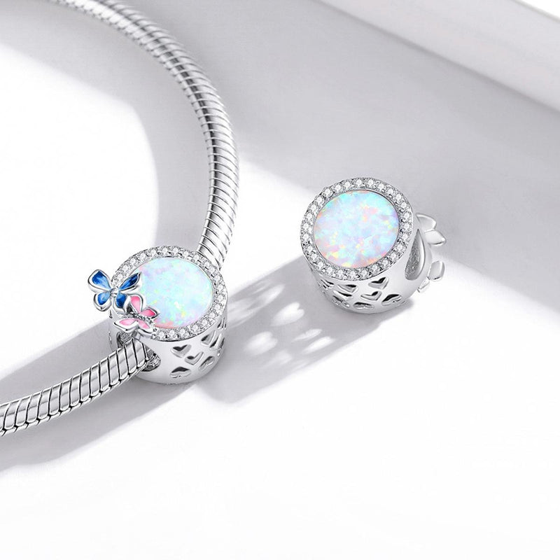 925 Sterling Silver Spring Butterfly Beads For Diy Bracelets & Necklaces