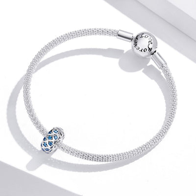 925 Sterling Silver Blue Zircon Bracelet / Necklace Beads