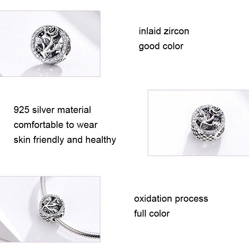 925 Sterling Silver Rose Beads For Diy Jewelry Accessories
