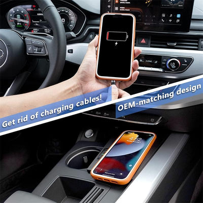 15w Wireless Charger for Audi A4 A5 S4 S5 2017-2021 - Qi Standard