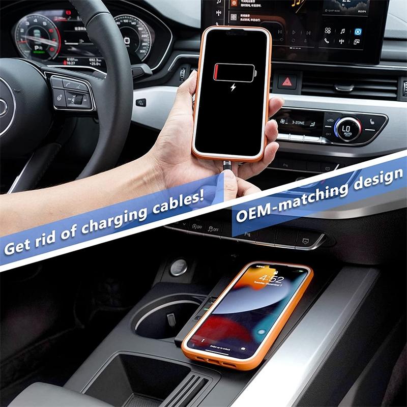 15w Wireless Charger for Audi A4 A5 S4 S5 2017-2021 - Qi Standard