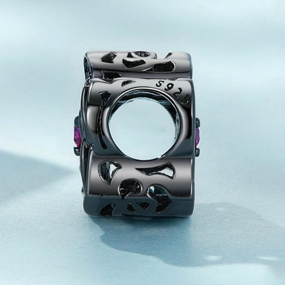 925 Sterling Silver Diy Black Rose Bead Bracelet