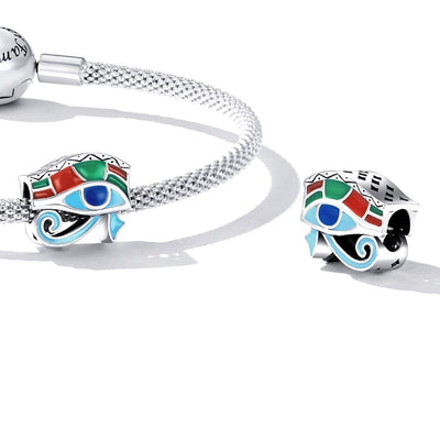 925 Sterling Silver Eye Of Horus Bracelet / Necklace Beads