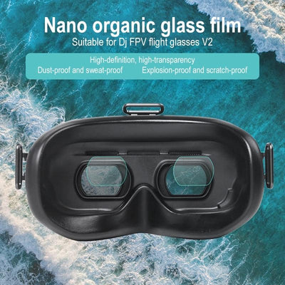 2-pack Nano Plexiglass Film for Dji Fpv Goggles V2 - Shatter Resistant & Anti-scratch