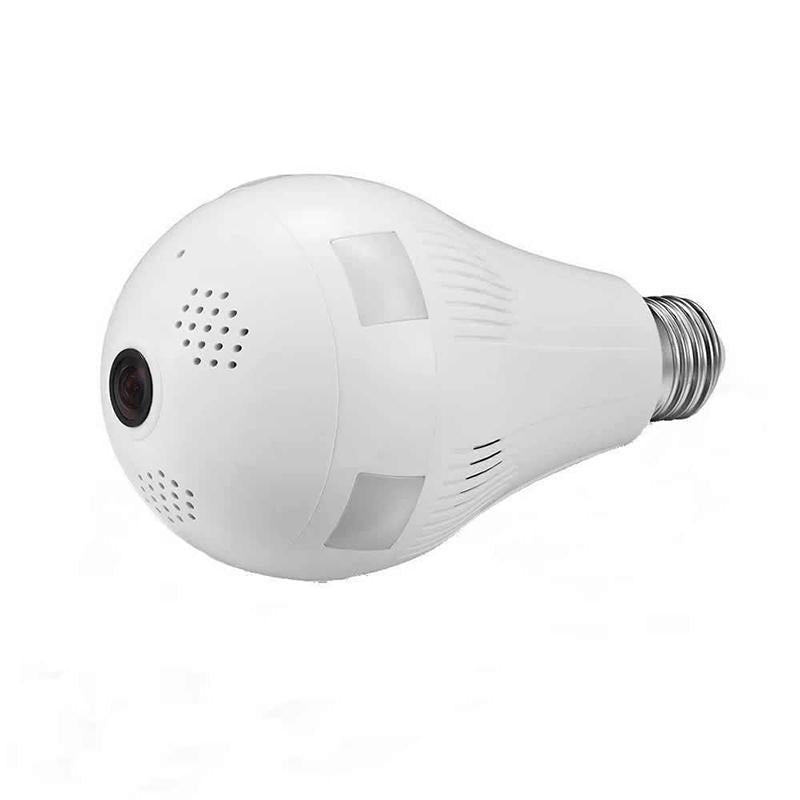 360 Degree Light Bulb Ip Camera With 1.3Mp Lens - Motion Detection E-Mail Alarm Tf Card App Push - 10M Ir Distance