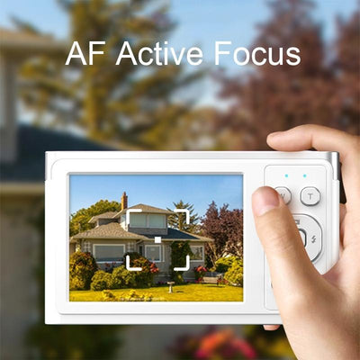 4k 8x Optical Zoom Telescopic Lens Digital Camera with Card Reader & 16g - White