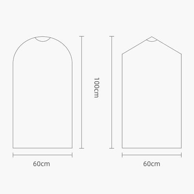 100 Disposable Dust Bags - 60x110cm - Thick Pe - Transparent Cover