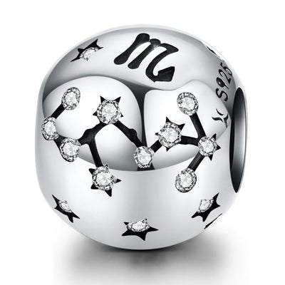 925 Sterling Silver Diy Beaded Bracelet For Scorpio Style - Scorpio