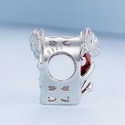 925 Sterling Silver August Birthstone Bracelet With Love Pearl Beads Style - August