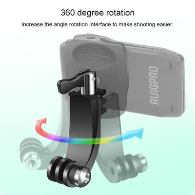 360 Degree J-Type Backpack Mount For Gopro Dji And Action Cameras