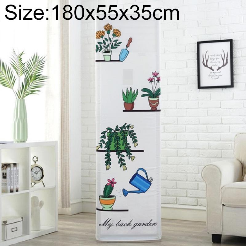 Green Plant Fabric Dust Cover for Vertical Cabinet Ac - 180x55x35cm All-inclusive