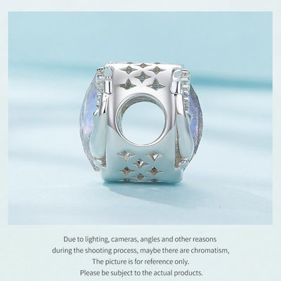 925 Sterling Silver Cat Moon Pendant For Diy Bracelets