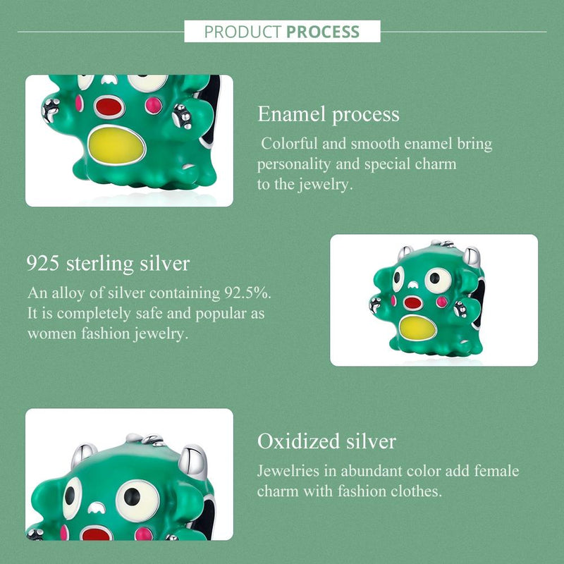 925 Sterling Silver Monster Beads For Diy Bracelets & Necklaces