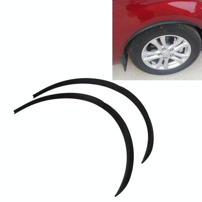 2 Pcs 45Cm Car Stickers Rubber Large Round Arc Strips Universal Fender Flares Wheel Eyebrow Decal Sticker Eyebrow Car-Covers Black Striped Round Arc Strips - 54Cm
