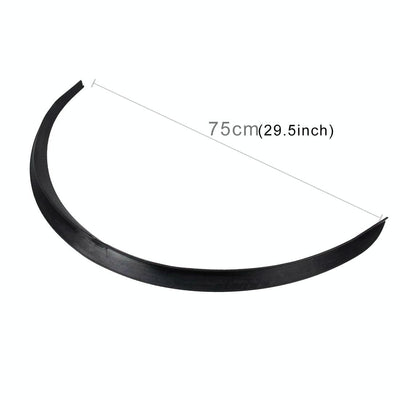 2 Pcs 45Cm Car Stickers Rubber Large Round Arc Strips Universal Fender Flares Wheel Eyebrow Decal Sticker Eyebrow Car-Covers Black Striped Round Arc Strips - 54Cm
