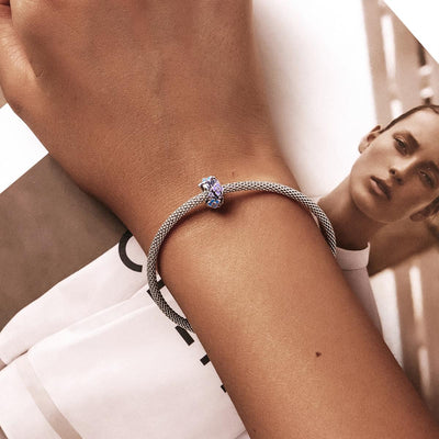 925 Sterling Silver Butterfly Love Flower Beads For Diy Bracelets & Necklaces