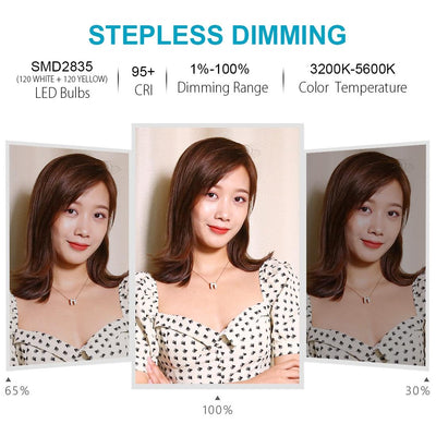 16Cm Usb Led Ring Light With Tripod And 3 Modes - Black