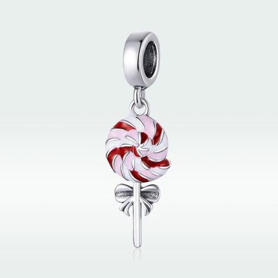925 Sterling Silver Colorful Lollipop Pendant