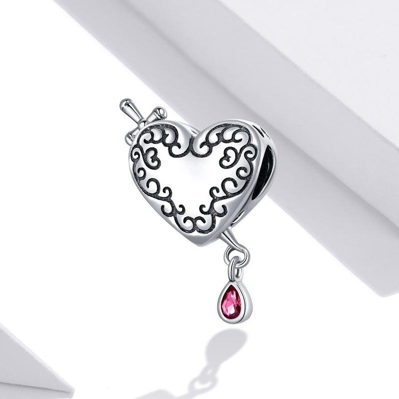 925 Sterling Silver Cupid Heart Beads For Diy Bracelets & Necklaces