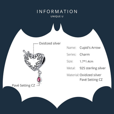 925 Sterling Silver Cupid Heart Beads For Diy Bracelets & Necklaces