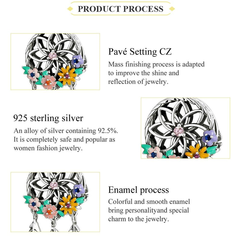 925 Sterling Silver Dream Catcher Bracelet / Necklace Beads