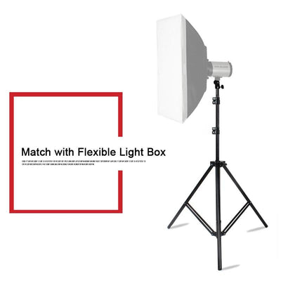 Professional Aluminum Lighting Stand For Studio Flash - 68-200Cm Height Black