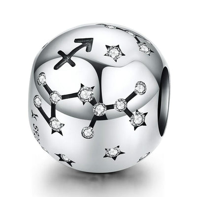 925 Sterling Silver Zodiac Beaded Bracelet Style - Sagittarius