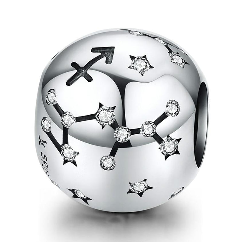 925 Sterling Silver Zodiac Beaded Bracelet Style - Sagittarius