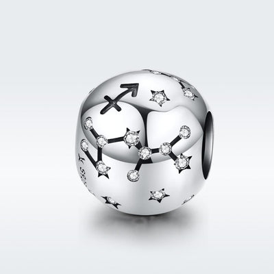925 Sterling Silver Zodiac Beaded Bracelet Style - Sagittarius