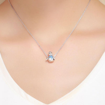 925 Sterling Silver Snowman Bead Pendant For Diy Bracelets & Necklaces