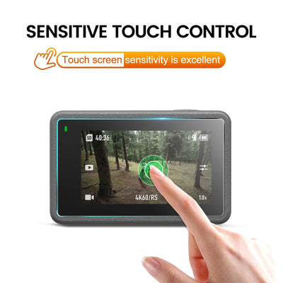 2-pack 3-in-1 Tempered Glass Screen Protectors for Front and Back Lenses