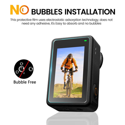 2-pack 3-in-1 Tempered Glass Screen Protectors for Front and Back Lenses