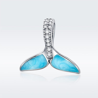 925 Sterling Silver Ocean Fishtail Pendant Necklace