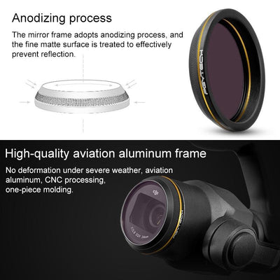 Gold Edge Hd Lens Filter for Dji Inspire 2 / X4s Drone