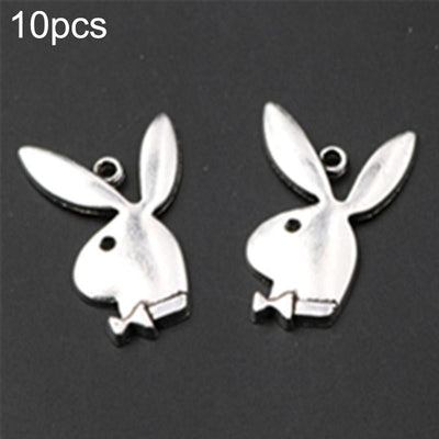 10Pc Antique Rabbit Charm Set For Diy Jewelry