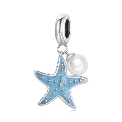 925 Sterling Silver Starfish Pendant For Diy Bracelets & Necklaces