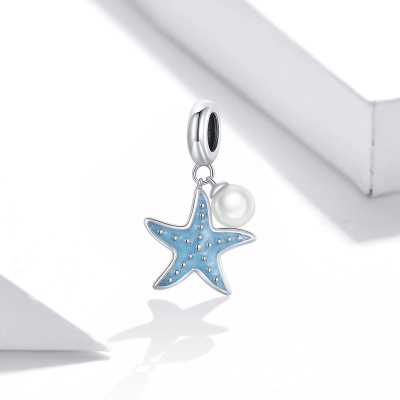 925 Sterling Silver Starfish Pendant For Diy Bracelets & Necklaces