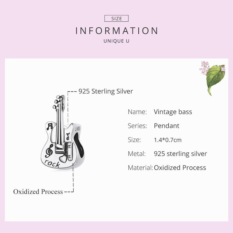 925 Sterling Silver Retro Bass Beads For Diy Bracelets & Necklaces