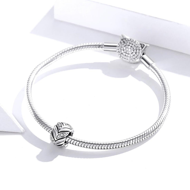 925 Sterling Silver Zircon Beaded Bracelet / Necklace Set