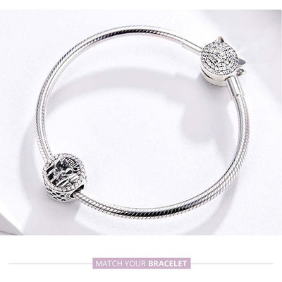925 Sterling Silver Family Charm Bracelet Beads