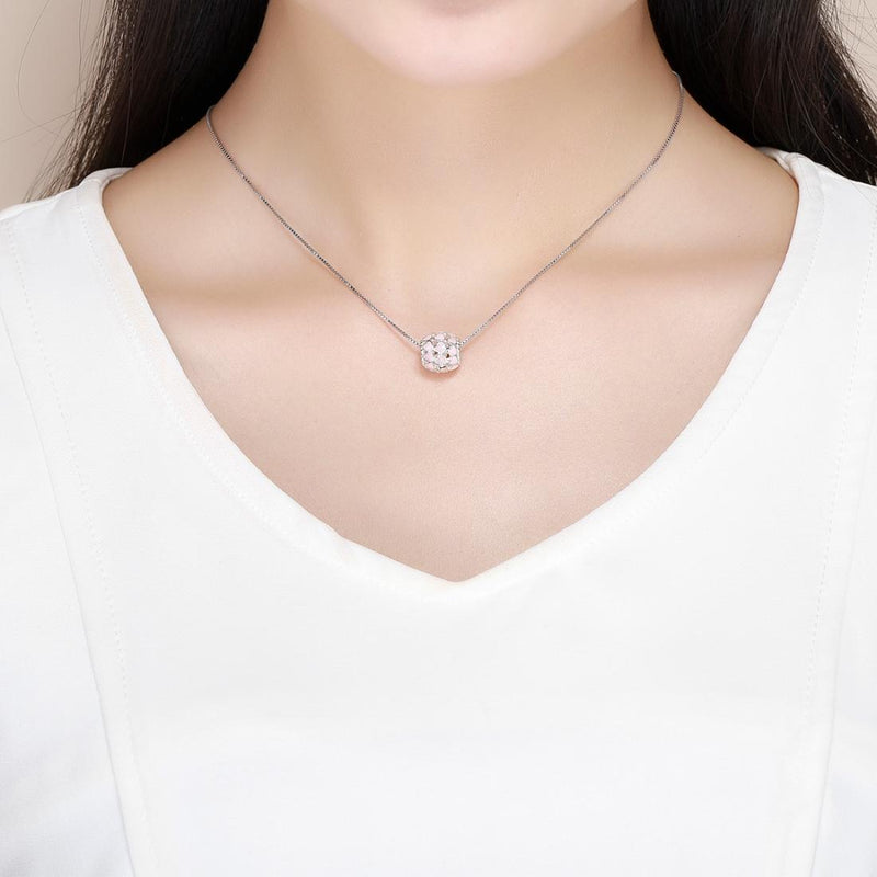 925 Sterling Silver Pure Pink Heart Diamond Beads