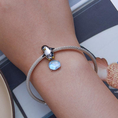 925 Sterling Silver Penguin Beads For Diy Bracelets