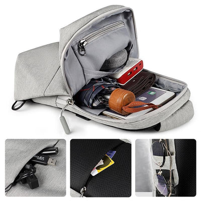 Adjustable Sports Chest Bag Lightweight & Versatile - Deep Grey